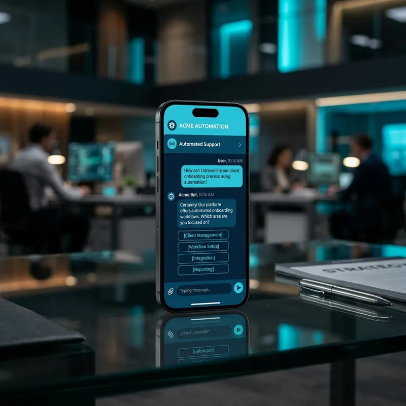 Interfaz de chat automatizado en smartphone